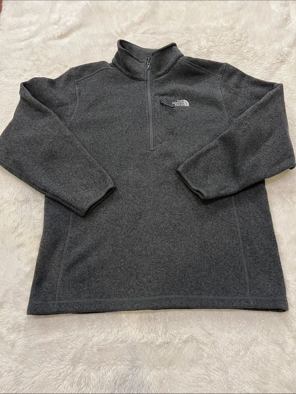 The North Face Gordon Lyons Quarter-Zip Fleece Jacket Gray Large